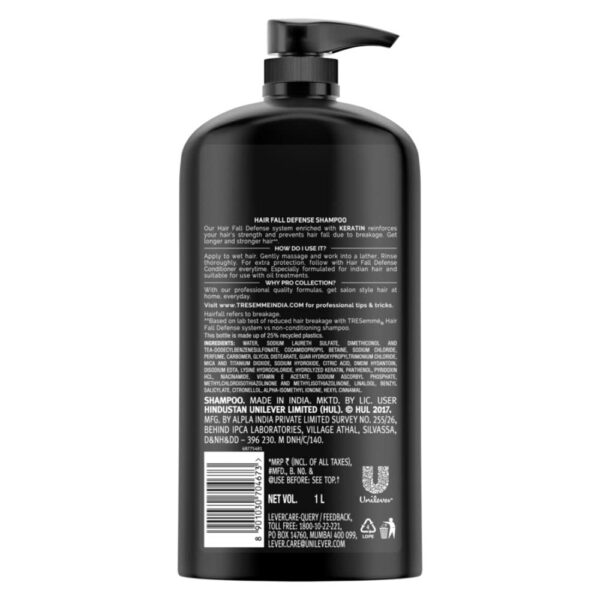 Tresemme Shampoo Backview